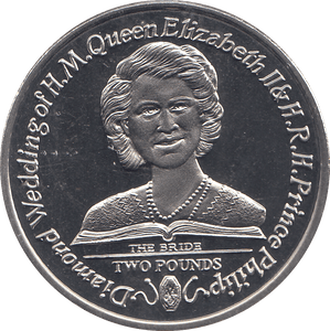 2007 2 POUND QUEEN ELIZABETH II & PRINCE PHILIP DIAMOND WEDDING COMMEMORATIVE COIN ( BU ) - WORLD COINS - Cambridgeshire Coins