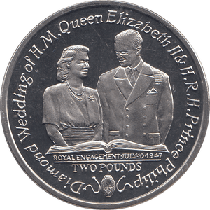2007 2 POUND QUEEN ELIZABETH II & PRINCE PHILIP DIAMOND WEDDING COMMEMORATIVE COIN ( BU ) - WORLD COINS - Cambridgeshire Coins