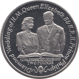2007 2 POUND QUEEN ELIZABETH II & PRINCE PHILIP DIAMOND WEDDING COMMEMORATIVE COIN ( BU ) - WORLD COINS - Cambridgeshire Coins
