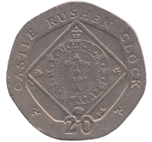 2007 20 PENCE CASTLE RUSHEN CLOCK - 20p BU - Cambridgeshire Coins