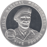 2007 £5 FIELD MARSHAL MONTGOMERY SILVER PROOF - WORLD COINS - Cambridgeshire Coins