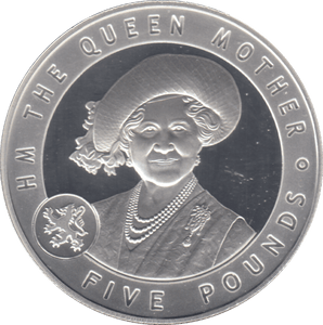 2007 £5 HM THE QUEEN MOTHER SILVER PROOF - WORLD COINS - Cambridgeshire Coins
