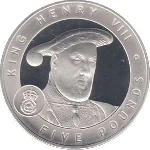 2007 £5 KING HENRY VIII SILVER PROOF - WORLD COINS - Cambridgeshire Coins