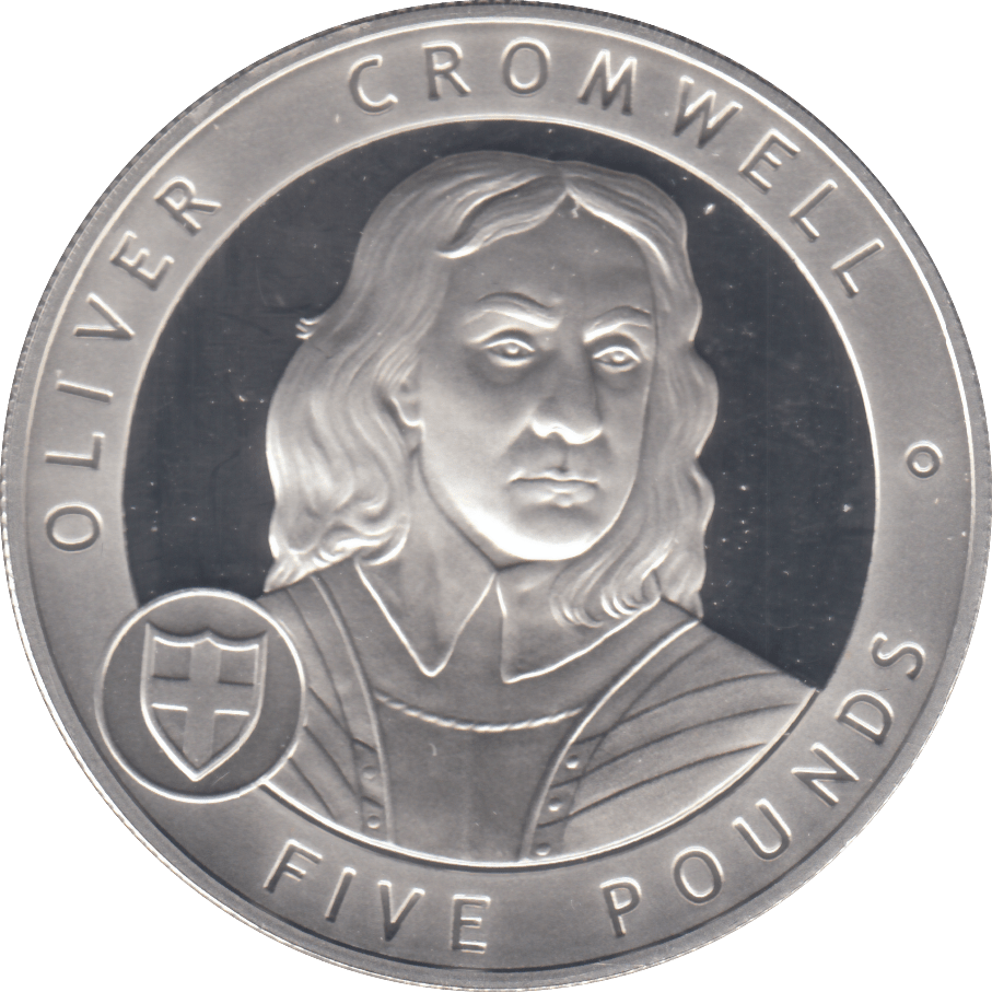 2007 £5 OLIVER CROMWELL SILVER PROOF - WORLD COINS - Cambridgeshire Coins