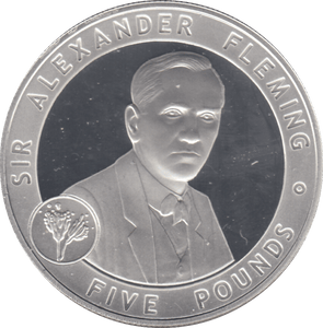 2007 £5 SIR ALEXANDER FLEMING SILVER PROOF - WORLD COINS - Cambridgeshire Coins