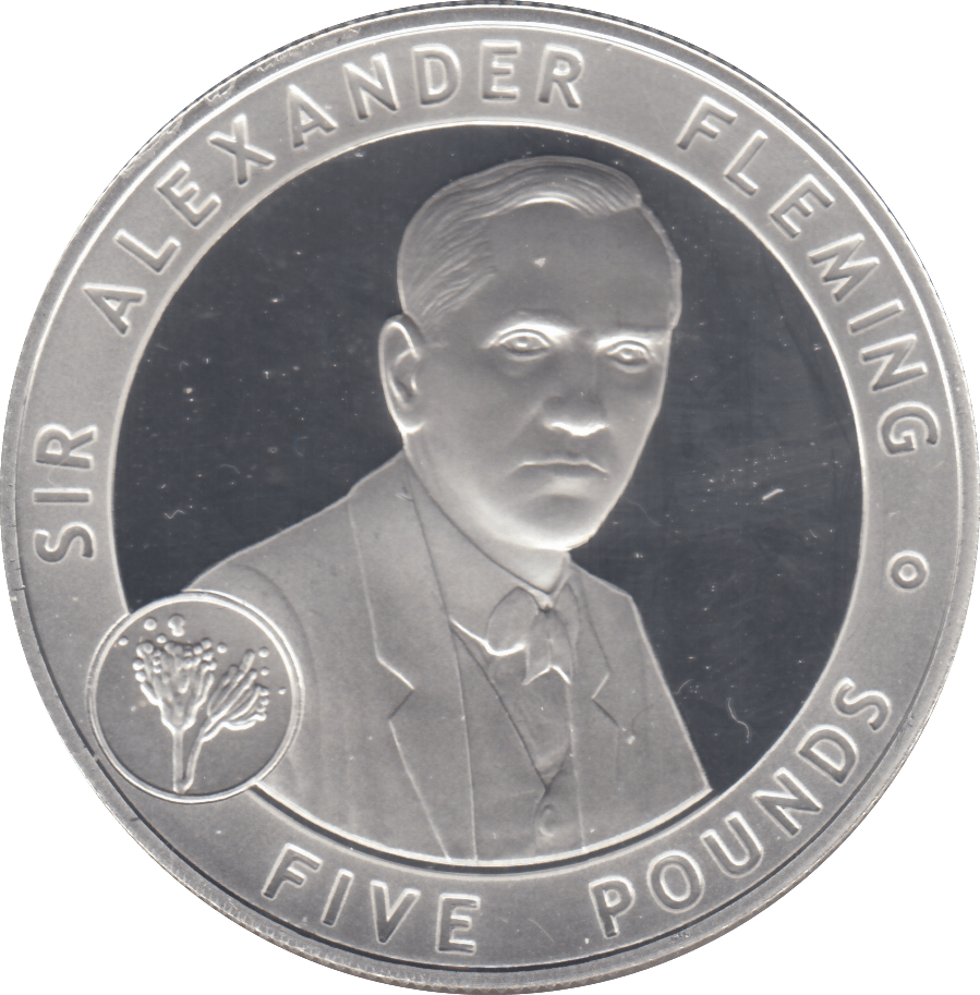 2007 £5 SIR ALEXANDER FLEMING SILVER PROOF - WORLD COINS - Cambridgeshire Coins