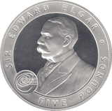 2007 £5 SIR EDWARD ELGAR SILVER PROOF - WORLD COINS - Cambridgeshire Coins