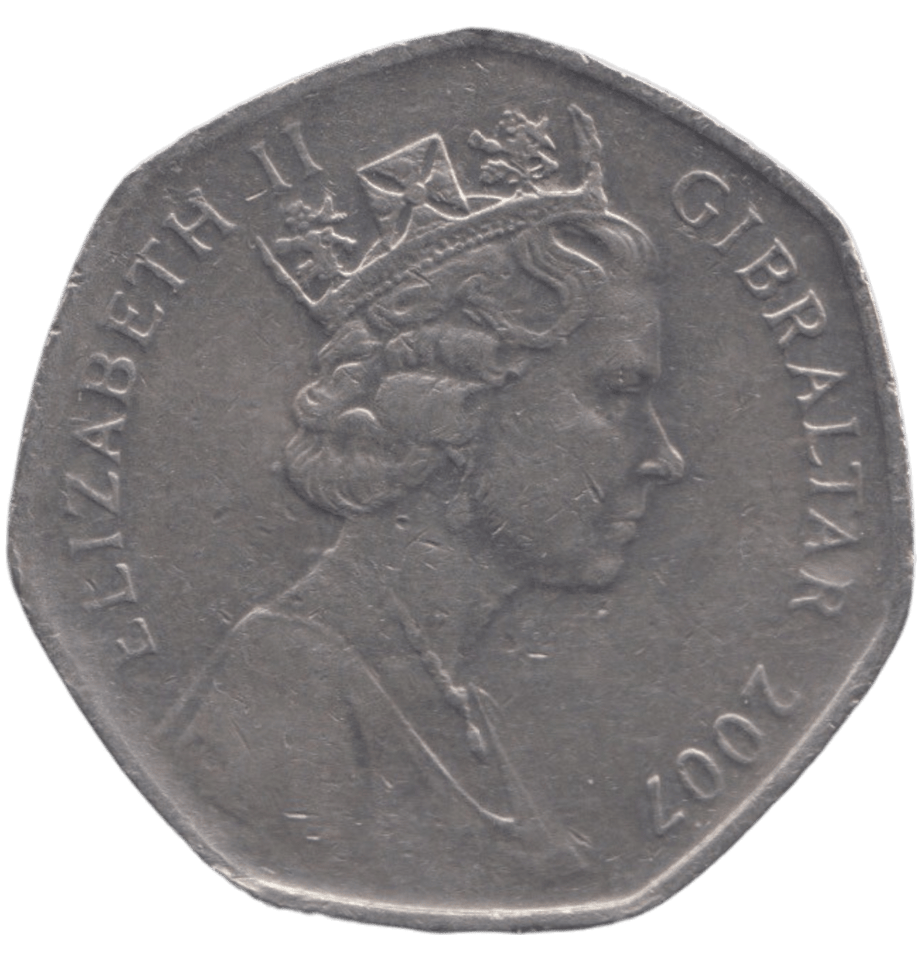 2007 50 PENCE CAPTURE OF GIBRALTAR 1704 - 50P CIRCULATED - Cambridgeshire Coins