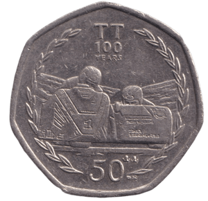 2007 50P TT RACE ISLE OF MAN - WORLD COINS - Cambridgeshire Coins