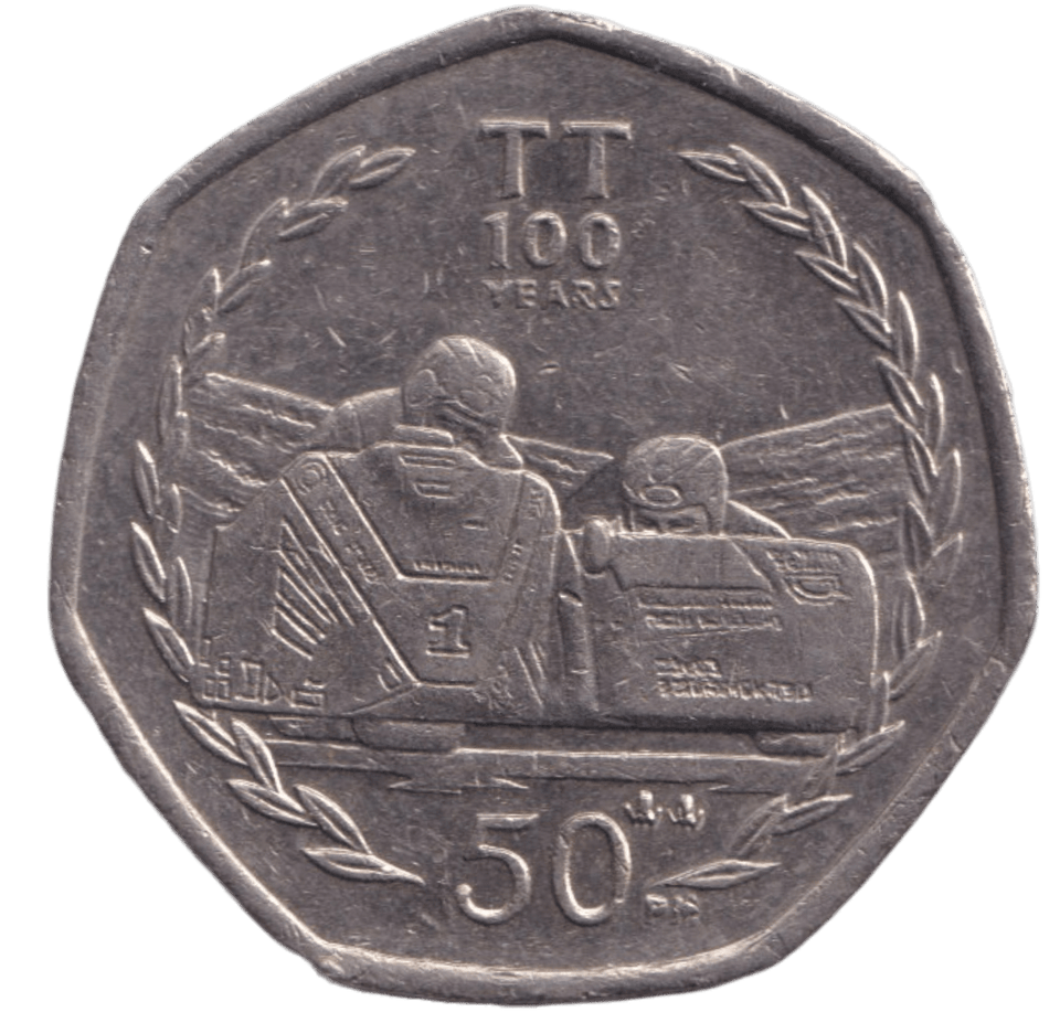 2007 50P TT RACE ISLE OF MAN - WORLD COINS - Cambridgeshire Coins