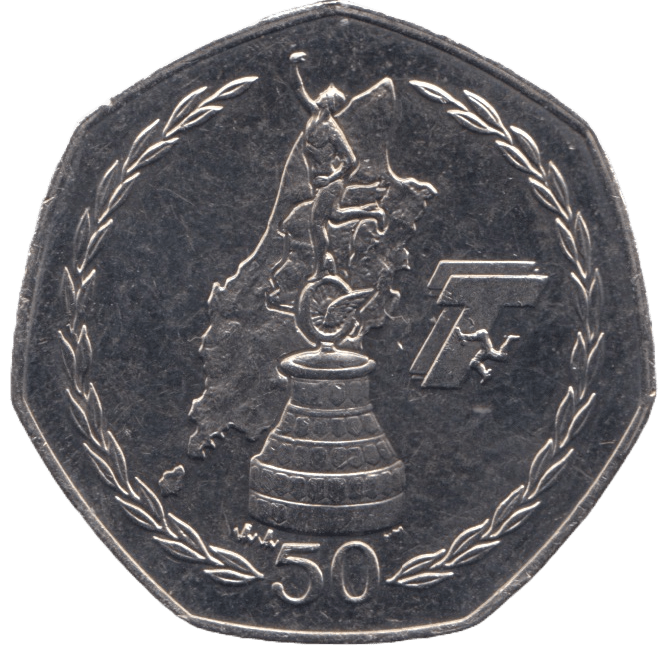 2007 BRILLIANT UNCIRCULATED TT FIFTY PENCE ISLE OF MAN - WORLD COINS - Cambridgeshire Coins