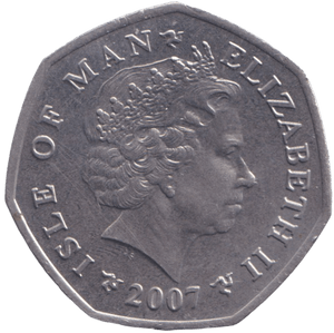 2007 CHRISTMAS 50P THREE FRENCH HENS ISLE OF MAN ( UNC ) - 50P REGIONAL ISSUES - Cambridgeshire Coins