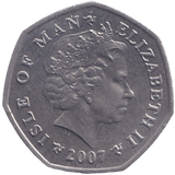 2007 CHRISTMAS 50P THREE FRENCH HENS ISLE OF MAN ( UNC ) - 50P REGIONAL ISSUES - Cambridgeshire Coins