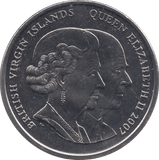 2007 ELIZABETH AND PHILIP $1 BRITISH VIRGIN ISLANDS F271 - WORLD COINS - Cambridgeshire Coins