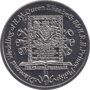2007 ELIZABETH AND PHILIP $1 BRITISH VIRGIN ISLANDS F271 - WORLD COINS - Cambridgeshire Coins