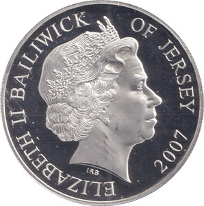 2007 FIVE POUNDS BAILIWICK OF JERSEY DIAMOND WEDDING 3 - SILVER WORLD COINS - Cambridgeshire Coins