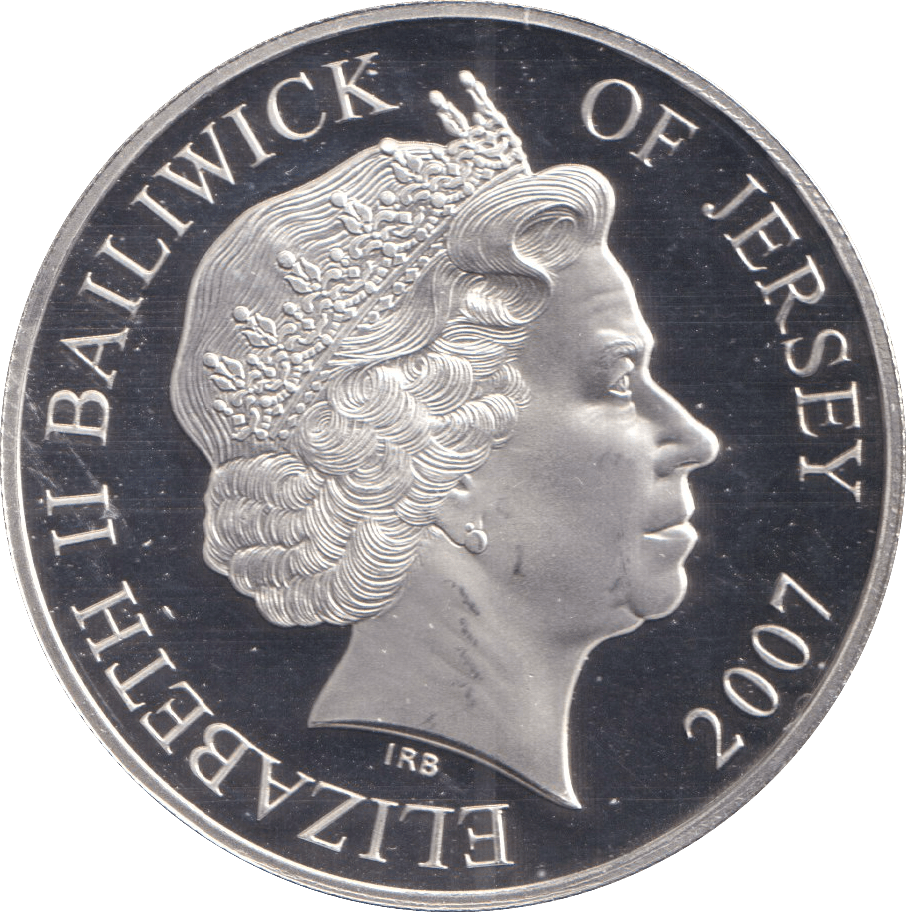 2007 FIVE POUNDS BAILIWICK OF JERSEY DIAMOND WEDDING 3 - SILVER WORLD COINS - Cambridgeshire Coins