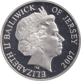 2007 FIVE POUNDS BAILIWICK OF JERSEY DIAMOND WEDDING 3 - SILVER WORLD COINS - Cambridgeshire Coins