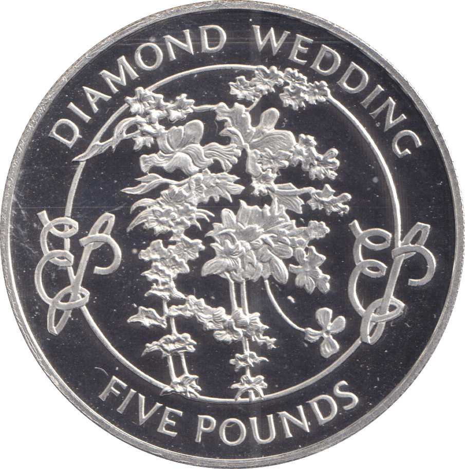 2007 FIVE POUNDS BAILIWICK OF JERSEY DIAMOND WEDDING 3 - SILVER WORLD COINS - Cambridgeshire Coins