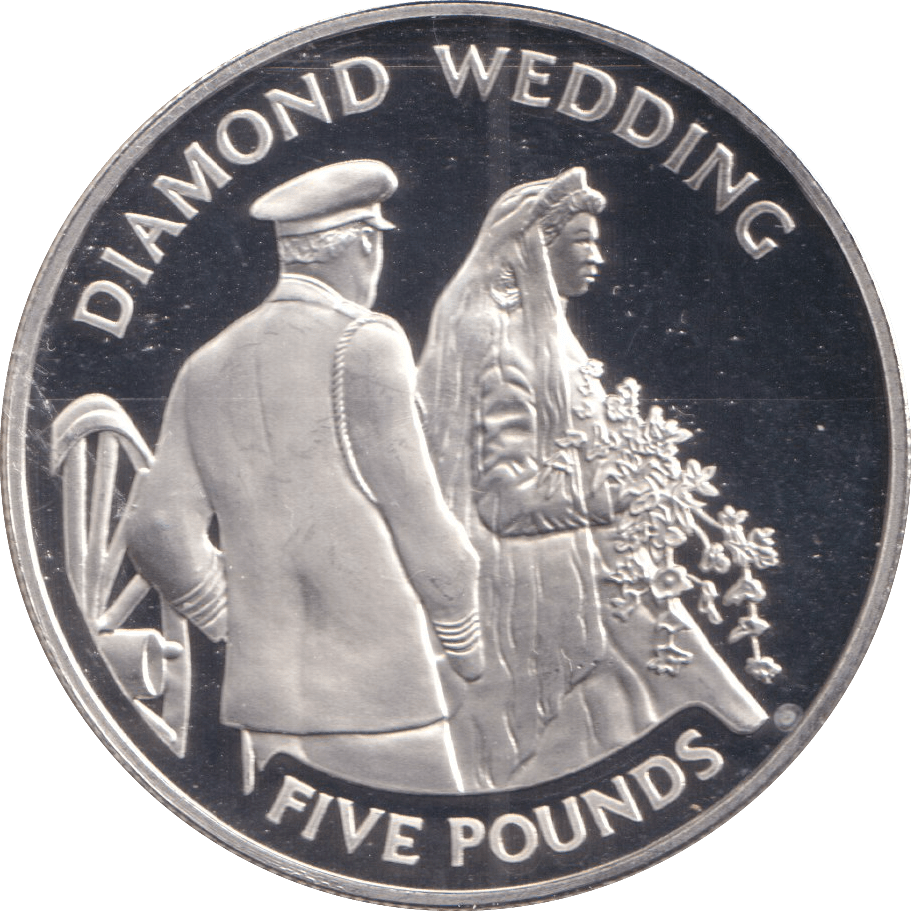 2007 FIVE POUNDS BAILIWICK OF JERSEY DIAMOND WEDDING - SILVER WORLD COINS - Cambridgeshire Coins
