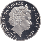 2007 FIVE POUNDS BAILIWICK OF JERSEY DIAMOND WEDDING - SILVER WORLD COINS - Cambridgeshire Coins