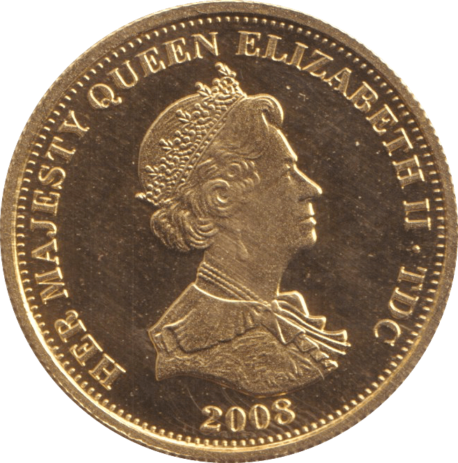 2007 GOLD PROOF ONE CROWN TRISTAN DA CUNHA - GOLD WORLD COINS - Cambridgeshire Coins