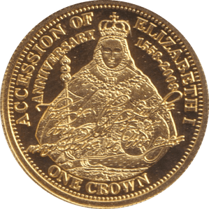 2007 GOLD PROOF ONE CROWN TRISTAN DA CUNHA - GOLD WORLD COINS - Cambridgeshire Coins