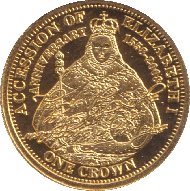 2007 GOLD PROOF ONE CROWN TRISTAN DA CUNHA - GOLD WORLD COINS - Cambridgeshire Coins