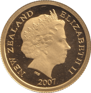 2007 GOLD PROOF ONE DOLLAR NEW ZEALAND - GOLD WORLD COINS - Cambridgeshire Coins