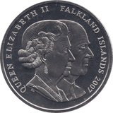 2007 ONE CROWN FALKLAND ISLANDS - WORLD COINS - Cambridgeshire Coins