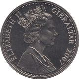 2007 ONE CROWN GIBRALTAR - WORLD COINS - Cambridgeshire Coins