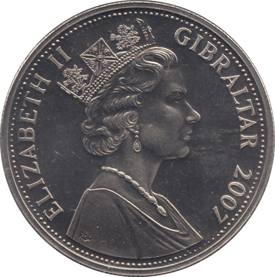 2007 ONE CROWN GIBRALTAR - WORLD COINS - Cambridgeshire Coins