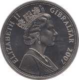 2007 ONE CROWN GIBRALTAR - WORLD COINS - Cambridgeshire Coins