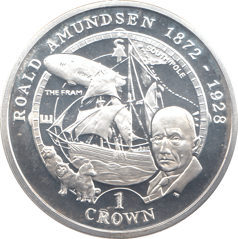 2007 ONE CROWN ROALD AMUNDSEN - WORLD COINS - Cambridgeshire Coins