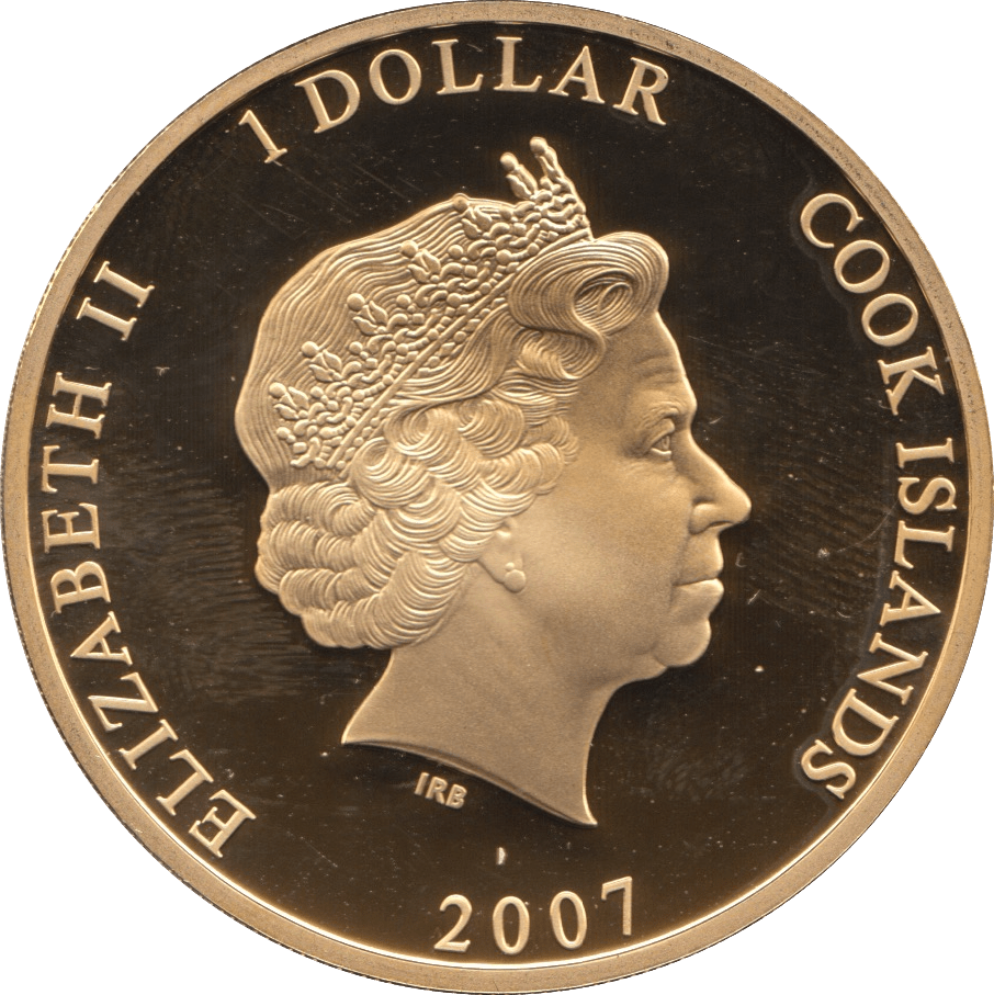 2007 ONE DOLLAR BU COOK ISLANDS ELIZABETH AND PHILIP - WORLD COINS - Cambridgeshire Coins