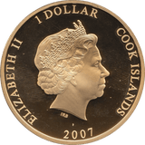 2007 ONE DOLLAR BU COOK ISLANDS ELIZABETH AND PHILIP - WORLD COINS - Cambridgeshire Coins