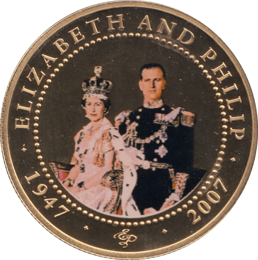 2007 ONE DOLLAR COOK ISLANDS ELIZABETH AND PHILIP 11 - ONE DOLLAR - Cambridgeshire Coins