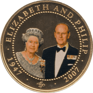 2007 ONE DOLLAR COOK ISLANDS ELIZABETH AND PHILIP 13 - ONE DOLLAR - Cambridgeshire Coins