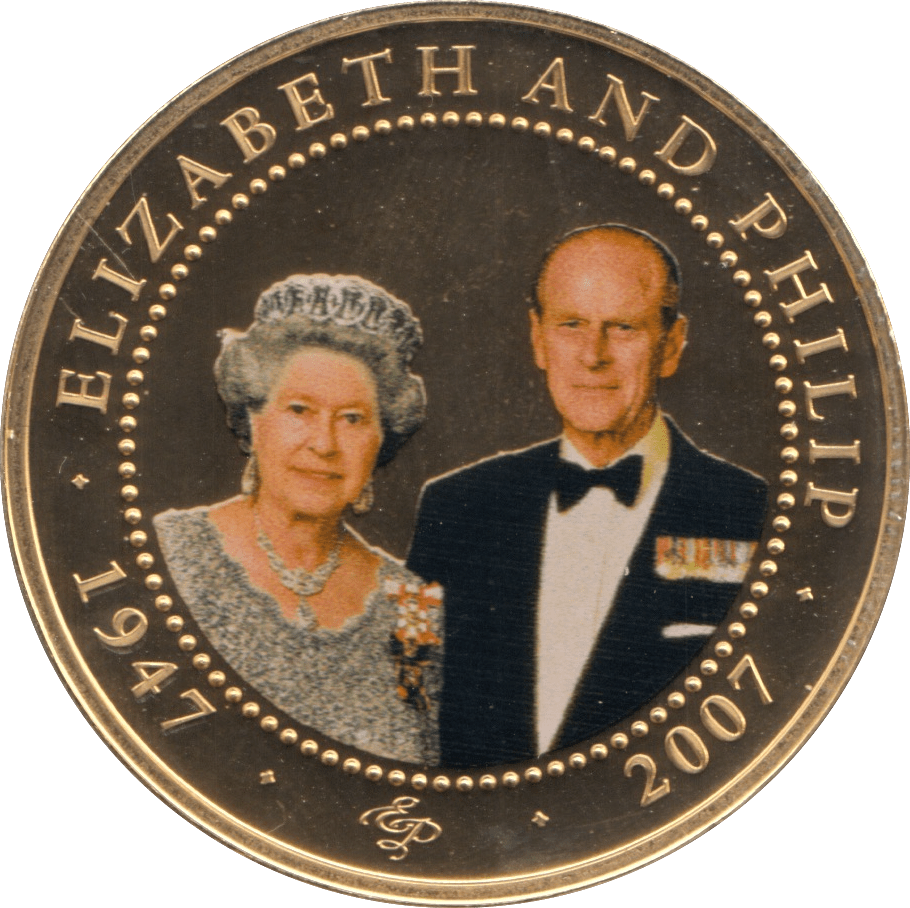 2007 ONE DOLLAR COOK ISLANDS ELIZABETH AND PHILIP 13 - ONE DOLLAR - Cambridgeshire Coins