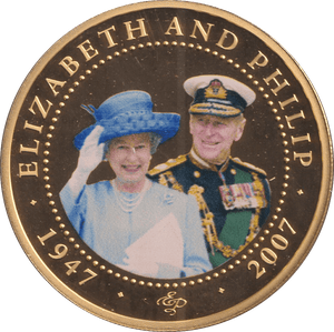 2007 ONE DOLLAR COOK ISLANDS ELIZABETH AND PHILIP 13 - WORLD COINS - Cambridgeshire Coins