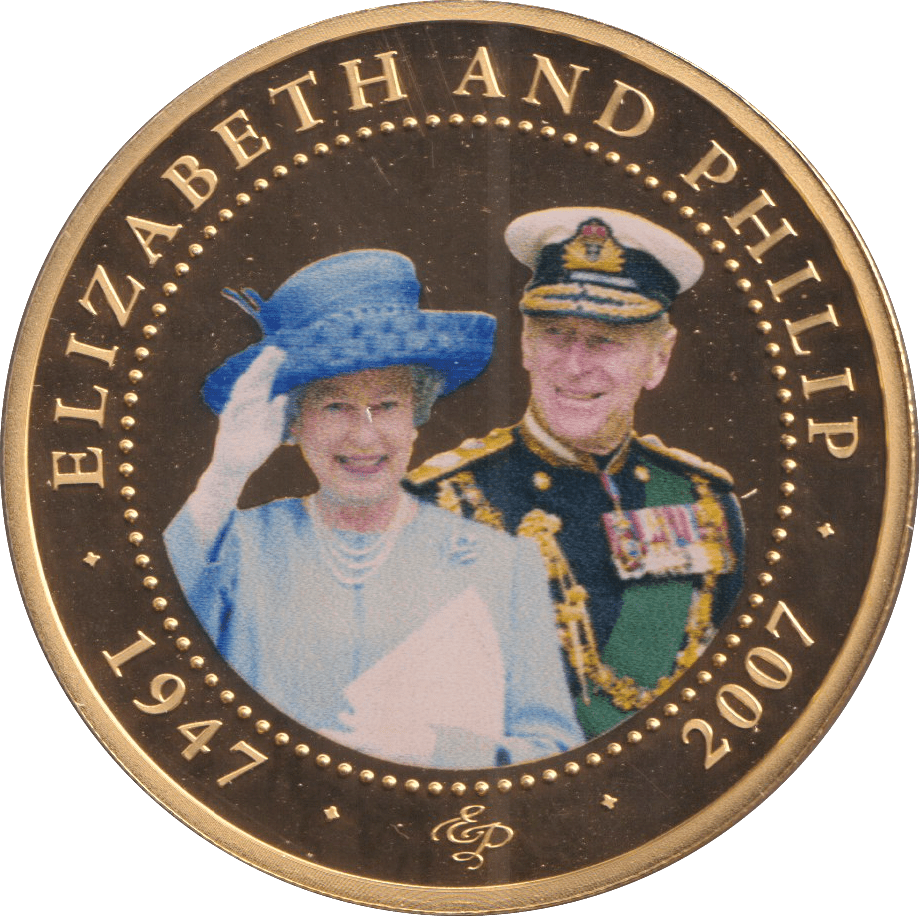2007 ONE DOLLAR COOK ISLANDS ELIZABETH AND PHILIP 13 - WORLD COINS - Cambridgeshire Coins