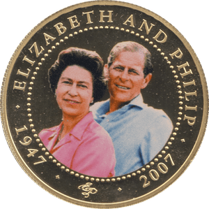 2007 ONE DOLLAR COOK ISLANDS ELIZABETH AND PHILIP 15 - ONE DOLLAR - Cambridgeshire Coins