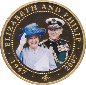 2007 ONE DOLLAR COOK ISLANDS ELIZABETH AND PHILIP 16 - ONE DOLLAR - Cambridgeshire Coins
