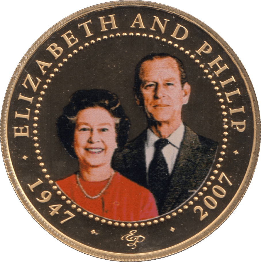 2007 ONE DOLLAR COOK ISLANDS ELIZABETH AND PHILIP 17 - ONE DOLLAR - Cambridgeshire Coins