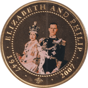 2007 ONE DOLLAR COOK ISLANDS ELIZABETH AND PHILIP 1 - WORLD COINS - Cambridgeshire Coins