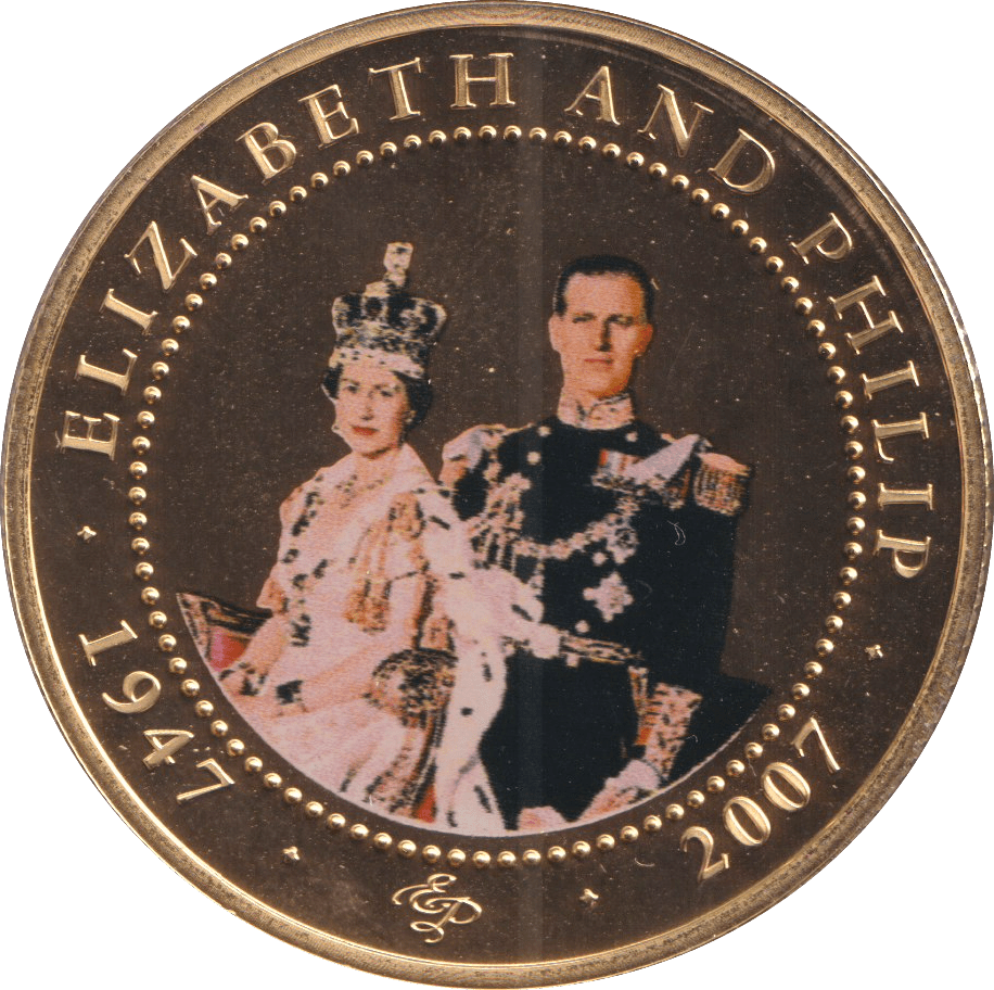 2007 ONE DOLLAR COOK ISLANDS ELIZABETH AND PHILIP 1 - WORLD COINS - Cambridgeshire Coins