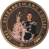 2007 ONE DOLLAR COOK ISLANDS ELIZABETH AND PHILIP 1 - WORLD COINS - Cambridgeshire Coins