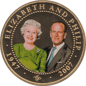 2007 ONE DOLLAR COOK ISLANDS ELIZABETH AND PHILIP 22 - ONE DOLLAR - Cambridgeshire Coins