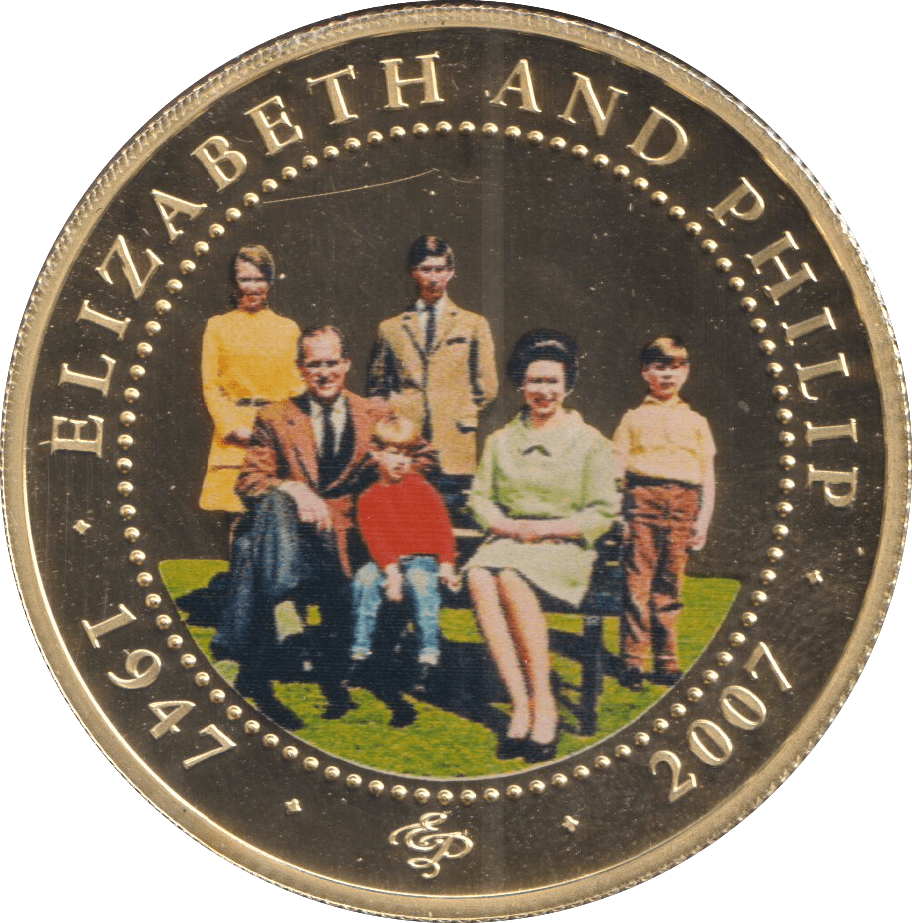2007 ONE DOLLAR COOK ISLANDS ELIZABETH AND PHILIP 3 - WORLD COINS - Cambridgeshire Coins