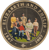 2007 ONE DOLLAR COOK ISLANDS ELIZABETH AND PHILIP 3 - WORLD COINS - Cambridgeshire Coins